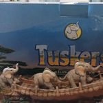 Tuskers Elephant Plastic Ornament/Figurine Set, Boxed, Unmounted Collectables