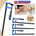 12-Inch Steel Bar Clamp Set 4/8/12/16pc Medium Duty Quick-Release F Clamps 300mm
