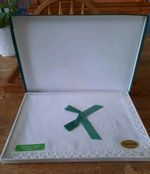 Vintage Irish Linen Shamrock Tray cloth Brownlow Ireland Rare