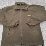 Men’s XL Fishrite Challenger Fleece Zip Up Khaki Green Carp Fishing Clothing Top
