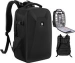 K&F CONCEPT 22L Camera Backpack Hard Shell Professional Photography Camera Bag