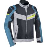 Oxford Dakar Dry2Dry Air Textile Waterproof Motorcycle Jacket Silver Blue Yellow