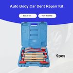 9 Piece Auto Body Fender Panel Repair Tool Hammer Dolly Set with Carrying Case