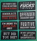 Novelty Morale tactical airsoft paintball biker 5x10 cm embroidered patch