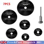 7Pcs HSS Circular Saw Blade Set For Drill Dremel Rotary Tool Cutting Wheel Discs