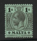 Malta 1914-21 1/- On green, green back SG 81a Mint. (R4357)