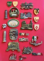 Souvenir fridge magnet - Metal Italy