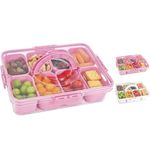 GXG Store Multi-Compartment Lunch Box, Pink, 8 Sections.Leak-proof Lid.