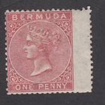 Bermuda  1865  1d pale rose  S.G. 2  unused no gum