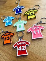 Personalised keyring keychain 3d printed Custom ,Football Shirt, kids bag,Favors