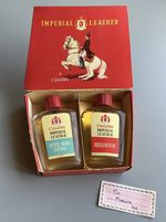 c1950s “IMPERIAL LEATHER” AFTER SHAVE and BRILLIANTINE GIFT PACK, by Cussons