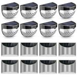 4~12x Super Bright Solar Powered Door Fence Wall Lights LED Outdoor Garden Lamps