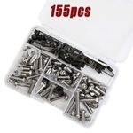 155PCS Complete Motorcycle Fairing Bolts Kit Panel Speed Clip Fastener Screw