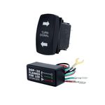 Turn Signal Rocker Switch with Flasher For ATV UTV RV Tractor Boat Motorcycle