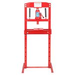Red 12 Ton Heavy Duty Hydraulic Floor Standing Press for Workshop Garage Shop