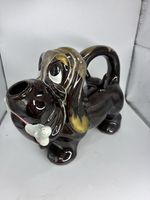 Vintage Basset Hound Ceramic Pitcher Dog Figurine Made in Japan  Kitsch