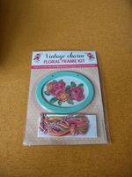 Hoop Kit Cross Stitch Floral Frame Kit Vintage Charm Style. new sealed 
