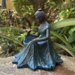Angel Curtsy Bird Feeder Bath Porch Backyard Housewarming Deck Water Bowl