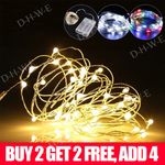 Fairy String Lights Micro Rice Copper Wire Xmas Light 20/100LED Battery Operated