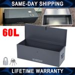 60L Tool Box Van Vault Tool Security Job Site Box Steel Tool Box with Lock Box