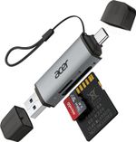acer SD Card Reader, USB C & USB 3.0 Memory Card Reader Adapter Brand New