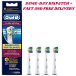 Braun Oral-B FLOSS ACTION  Replacement Electric Toothbrush Heads - 4 Pack | UK