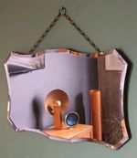 Art Deco Frameless Bevel Edge Wall Mirror 1930s