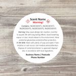 48 x FULLY CUSTOM CLP Labels, Wax Candle Labels, Wax Melt Labels, Safety Label