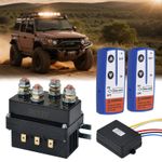 12V 500A 30W Contactor Winch Control Solenoid Twin Wireless Remote Suit Recovery