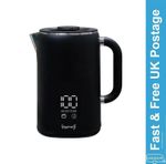 1.7L Electric Kettle LED Touch Control Caravan Motorhome 1000W 230V Black