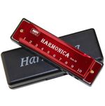 New Silver Swan Harmonica 10 Hole Key of C for Blues Rock Jazz Folk Harmonica UK