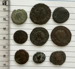 9 X ROMAN BRONZE COINS