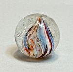 Antique German Blown Glass Marble Naked End Of The Day Twist Drop Core 25mm