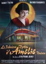 AMELIE POULAIN - RARE STYLE B / PARIS CAFE - ORIGINAL LARGE FRENCH POSTER