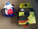 Tommee Tippee Travel Feeding Bowls With Lid & Feeding Spoons Pack & Flow Beaker