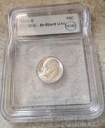 Roosevelt Dime BU ICG 1955-S 10C