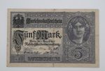1917 - German 2nd Empire, GERMANY - 5 (Five) German Mark / Reichsmark Banknote