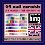 24 nail varnish polish set Assorted shades mixed brands wholesale joblot bundle