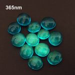 x12 Blue manganese glass pebbles – UV Reactive – 20mm/0.8in