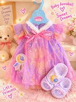 Baby Annabell Sweet Dreams Sleepwear Outfit Purple/Pink Dress & Slippers