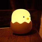 Chicken Chick Silicone Night Light, Kids Nursery, USB Rechargeable, Touch LED