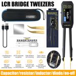FNIRSI LCR-ST1 Digital Bridge Meter LCR Meter Tweezer Ohm Capacitance DiodeMeter