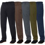 Kruze Rugby Trousers Mens Elasticated Waist Casual Smart Work Pants All UK Sizes