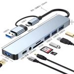 8 in 1 Multiport USB-C Hub Type C To USB 3.0 4K HDMI Adapter For Macbook Pro/Air