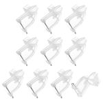 10Pcs Boutonnieres Safety Pins, 4.5x2.5cm Plastic Corsage Pin Buttonhole White
