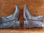 Clarks Vintage Black Leather Mid Calf Boots Boxed Worn Once 7.5 E 'Kelly Marie' 