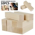10Pcs 4inch Basswood Carving/Whittling Wood Blocks Crafts Tool Kit 10*2.5*2.5cm