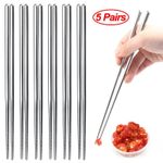 Reusable Chopsticks Japanese Chinese Metal Cutlery Stainless Steel Chop Sticks