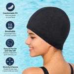 Fabric Swimming Cap for Kids Boys Girls Soft Pool Swim Hat Age 4-12 (4 Colours)