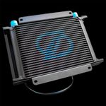 25-Row AN-10 Oil Cooler with Fan Shroud